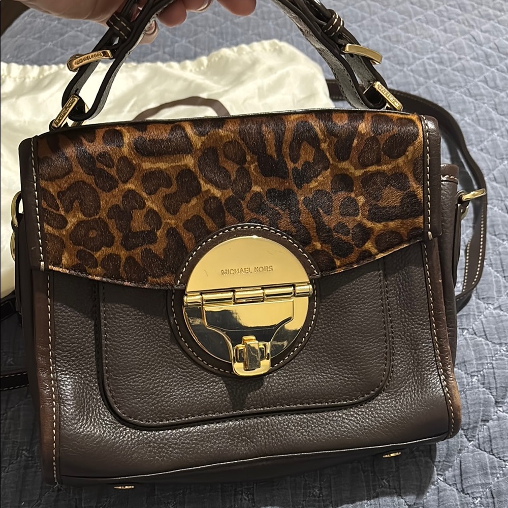 Michael Kors Brown Leopard Print Women's Bag